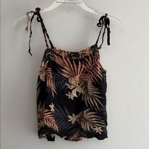 Billabong Black and Orange Tropical Camisole
